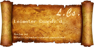Leimeter Csanád névjegykártya
